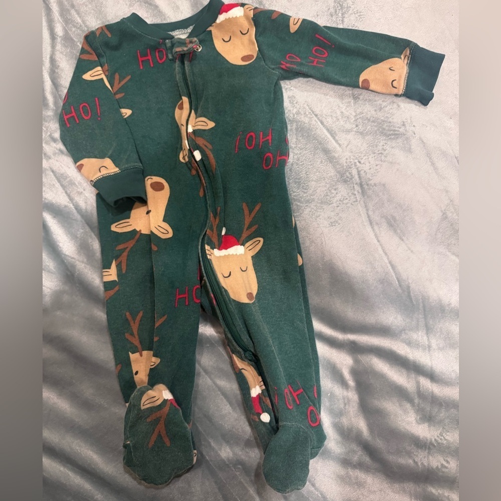 Carter's Reindeer Footie Pajamas-9M
